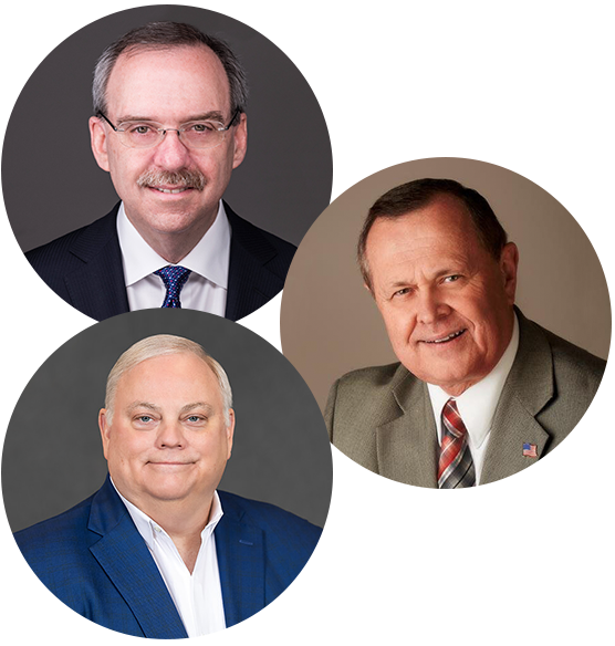  Headshot of Lee Fleisher, M.D., Gregory M. Bentz, and Rick Smith for Sunday Trustee Session