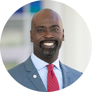 Delvecchio Finley, FACHE, headshot. President and CEO, Atrium Health Navicent and chair of the American College of Healthcare Executives.